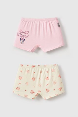 Combo 2 quần lót modal hoạ tiết Minnie bản quyền Disney bé gái Rabity 635.503
