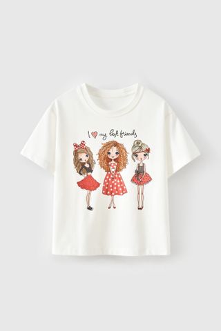 Áo ngắn tay thun bé gái Rabity 900.160 (Áo form rộng lùi 1 size)