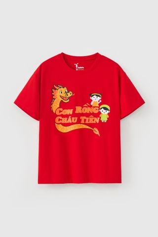 [Độc quyền Online] Áo thun tay ngắn Con Rồng Cháu Tiên bé trai/bé gái Rabity 900.901 (Áo form rộng lùi 1 size)