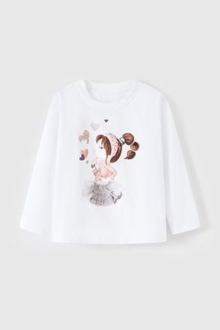 Áo thun dài tay bé gái Rabity 910.036