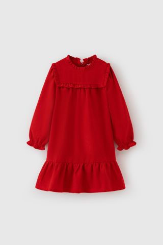 Đầm nhung dài tay bé gái Rabity 951.009