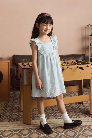 Đầm thô ngắn tay bé gái Rabity 950.164