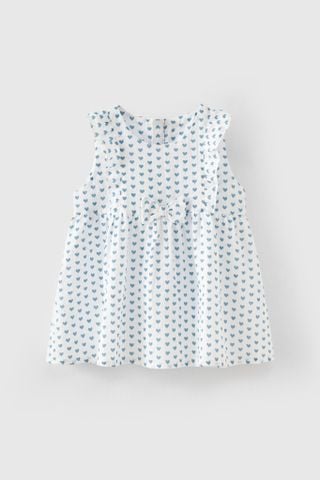 Đầm váy thô ngắn tay bé gái Rabity 950.105