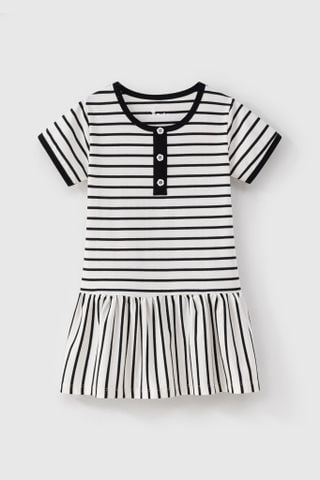 Đầm thun ngắn tay bé gái Rabity 950.108