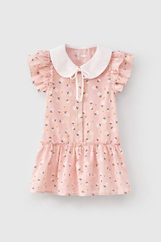 Đầm thô ngắn tay bé gái Rabity 950.113