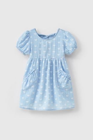 Đầm thô ngắn tay bé gái Rabity 950.115