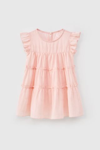 Đầm thô ngắn tay bé gái Rabity 950.127