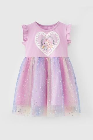 [Độc quyền Online] Đầm voan Pony tay ngắn bé gái Rabity 950.902