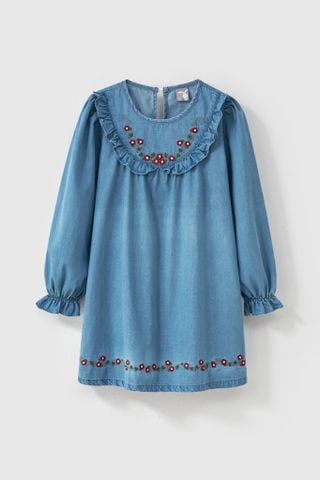 Đầm Jean dài tay bé gái Rabity 951.019