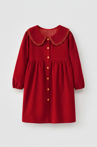 Đầm nhung dài tay bé gái Rabity 951.020