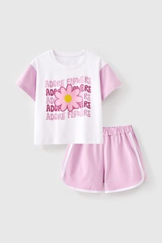 Bộ thun ngắn tay bé gái Rabity 960.901