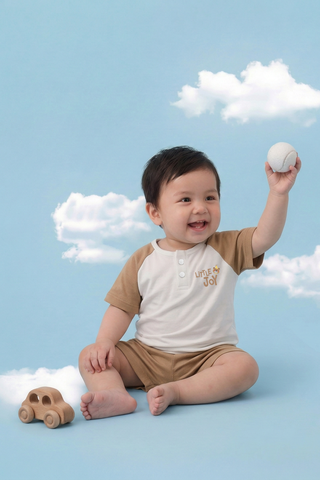 Bộ thun ngắn tay Premium Petit bé trai Rabity 960.107