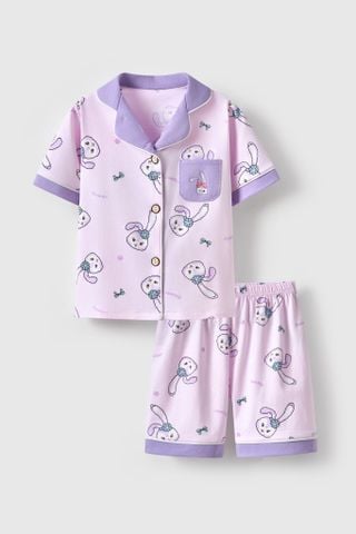 Bộ pijama ngắn tay bé gái nhí Rabity 962.023