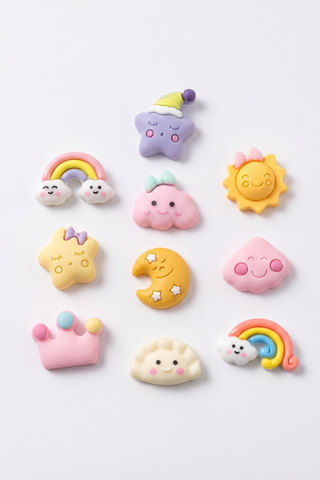 Set 10 charm Cầu vồng - Sky Friends Rabity 388.001