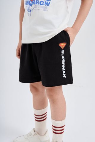 Quần short thun lưng chun Superman DC bé trai Rabity 133.001