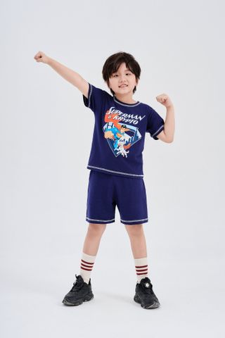 Đồ bộ thun tay ngắn siêu nhân Superman DC bé trai Rabity 160.004