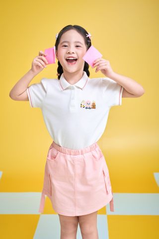 Áo thun Polo ngắn tay bé gái Rabity 101.005