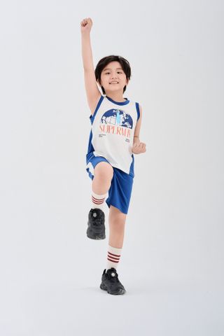 Đồ bộ thun sát nách siêu nhân Superman DC bé trai Rabity 167.002