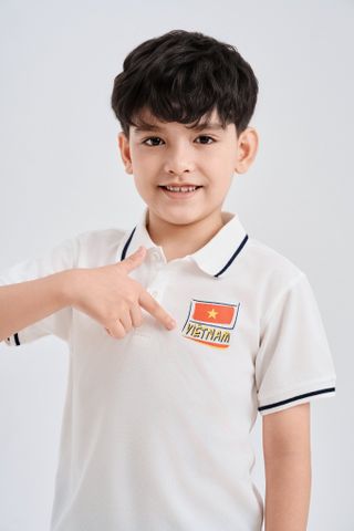 [Độc quyền Online] Áo thun polo tay ngắn in cờ Việt Nam bé trai Rabity 901.900