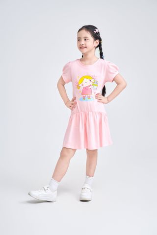 [Độc quyền Online] Đầm váy thun ngắn tay bé gái Rabity 950.903