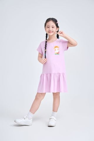 [Độc quyền Online] Đầm váy thun ngắn tay bé gái Rabity 950.904