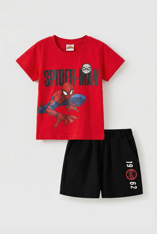 Bộ thun ngắn tay Spider-man bé trai Rabity 560.075