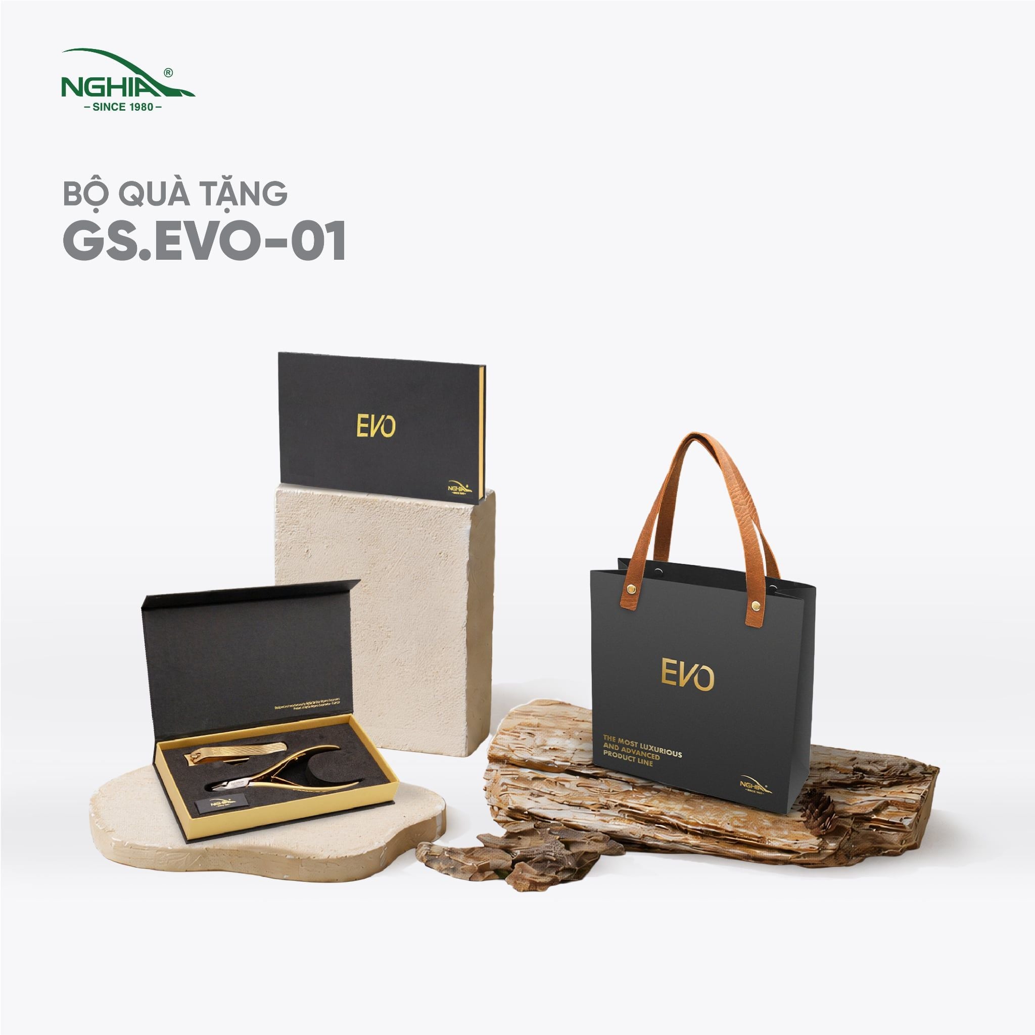  Bộ quà tặng EVO cao cấp mạ vàng Kềm Nghĩa GS.EVO-01 