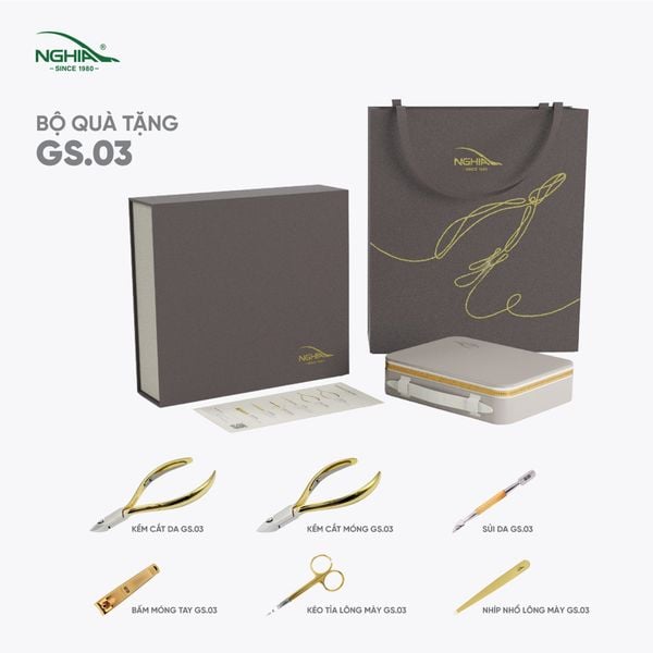  Bộ Quà Tặng Chăm Sóc Móng Quý Cô Tinh Tế Kềm Nghĩa GS.03 