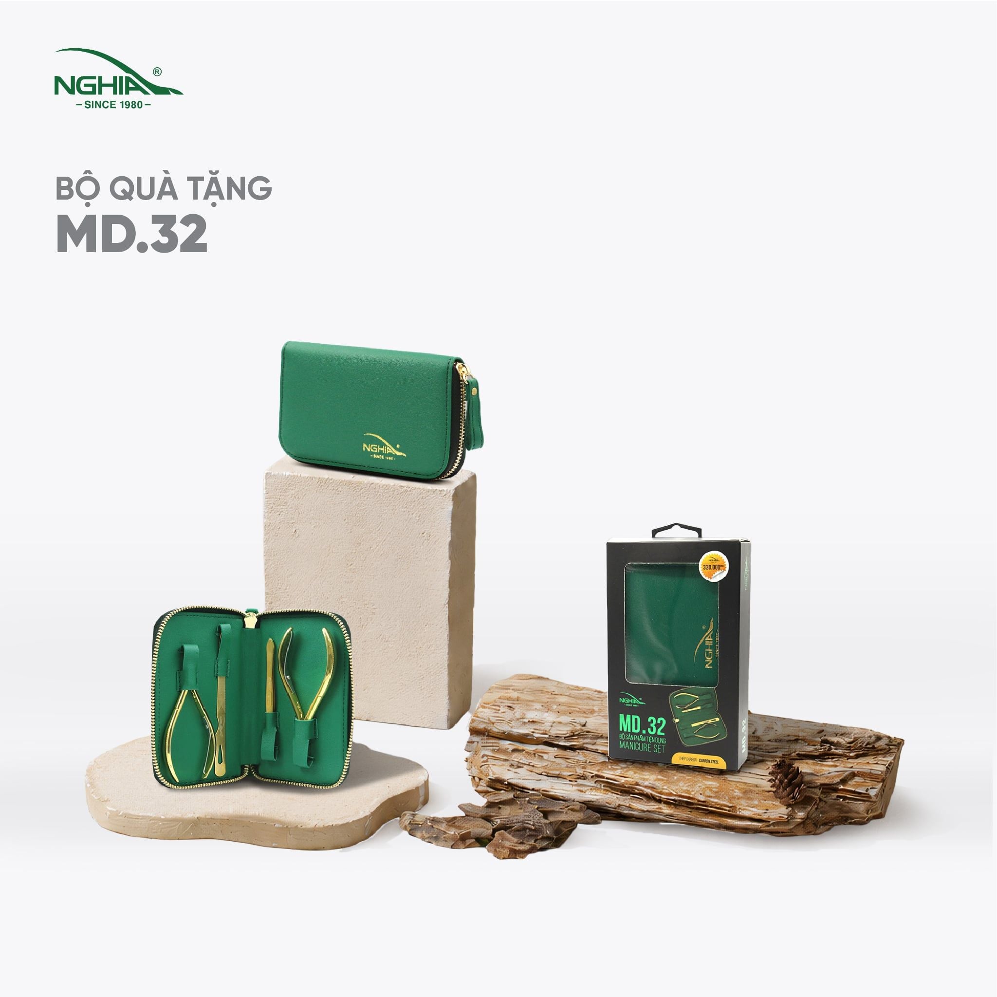  Bộ Chăm Sóc Cá Nhân 4 Sản Phẩm Mạ Vàng Kềm Nghĩa MD.32 