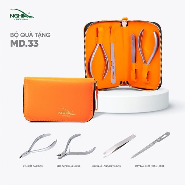  Bộ Chăm Sóc Cá Nhân 4 Sản Phẩm Thép Không Gỉ Cao Cấp Kềm Nghĩa MD.33 
