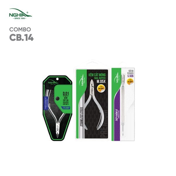  Combo Chăm sóc móng chuyên nghiệp Kềm Nghĩa CB14 