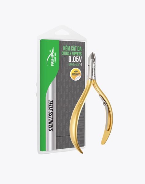  Kềm Cắt Da 3 Mang Tròn Thép Không Gỉ Mạ Vàng Kềm Nghĩa D.05V 