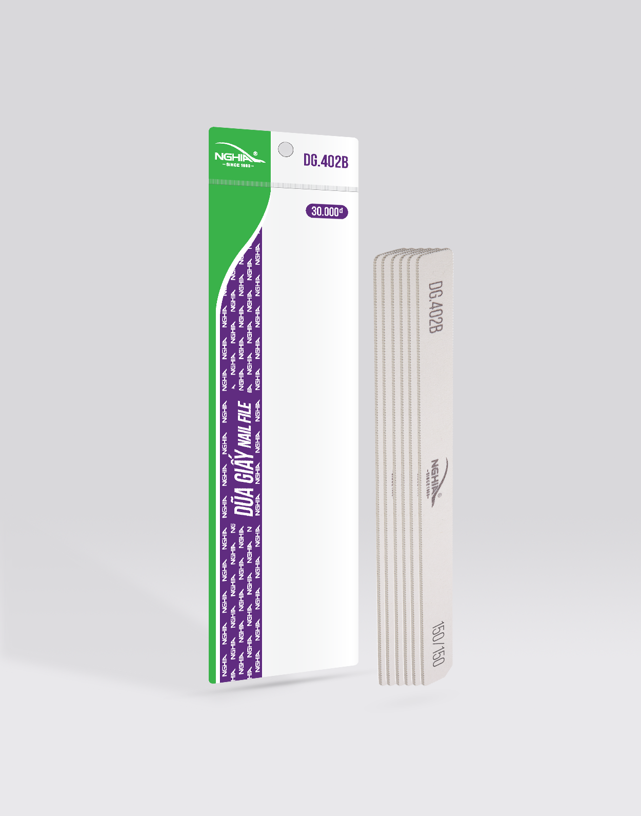  Dũa móng tay giấy vỉ nhựa cao cấp Kềm Nghĩa DG.402B 