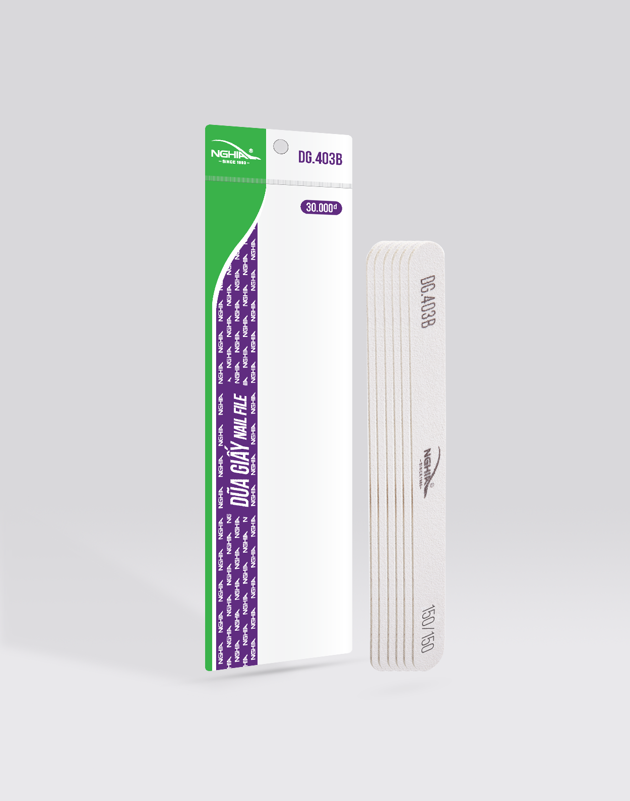  Dũa móng tay giấy vỉ nhựa cao cấp Kềm Nghĩa DG.403B 