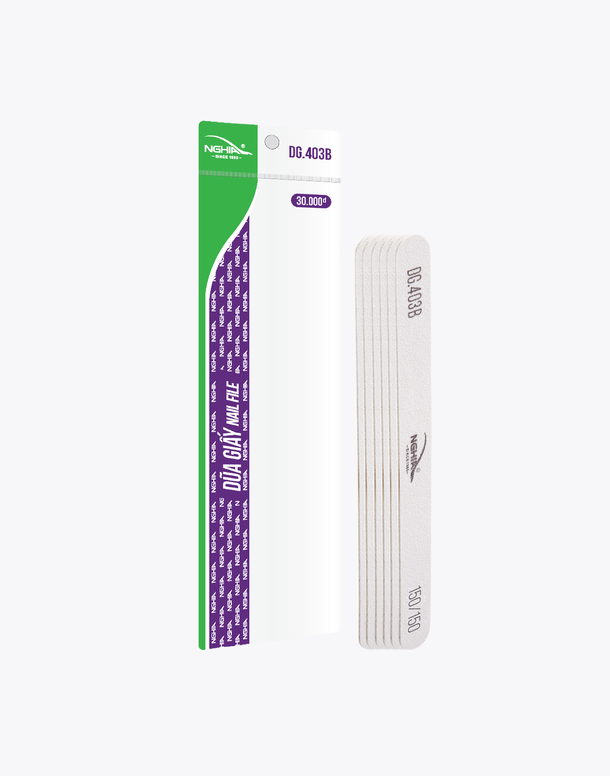  Dũa Giấy Vỉ Nhựa Cao Cấp Kềm Nghĩa DG.403B Trắng (6 chiếc/vỉ) 