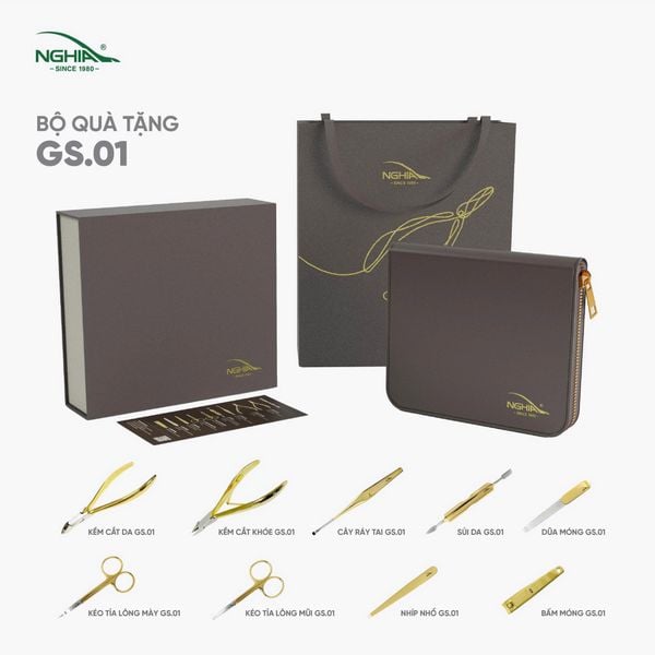  Bộ Quà Tặng Chăm Sóc Móng Toàn Diện Cao Cấp Kềm Nghĩa GS.01 
