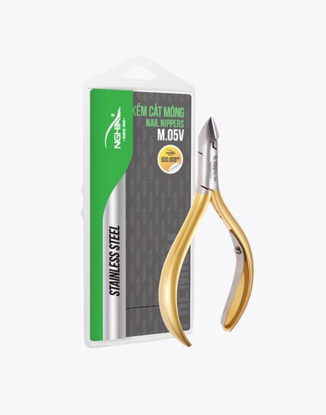  Kềm Cắt Móng Thép Không Gỉ Mạ Vàng Kềm Nghĩa M.05V 