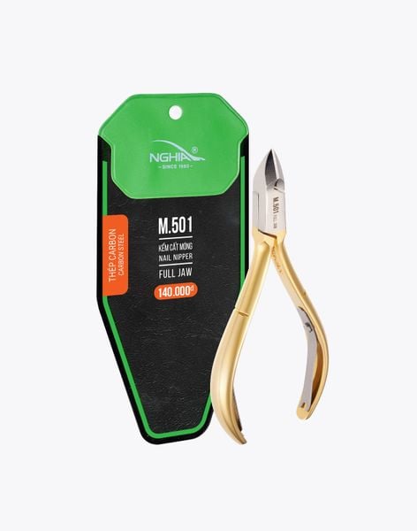  Kềm Cắt Móng 2 Chống Thép Chuyên Dụng Mạ Vàng Kềm Nghĩa M.501 
