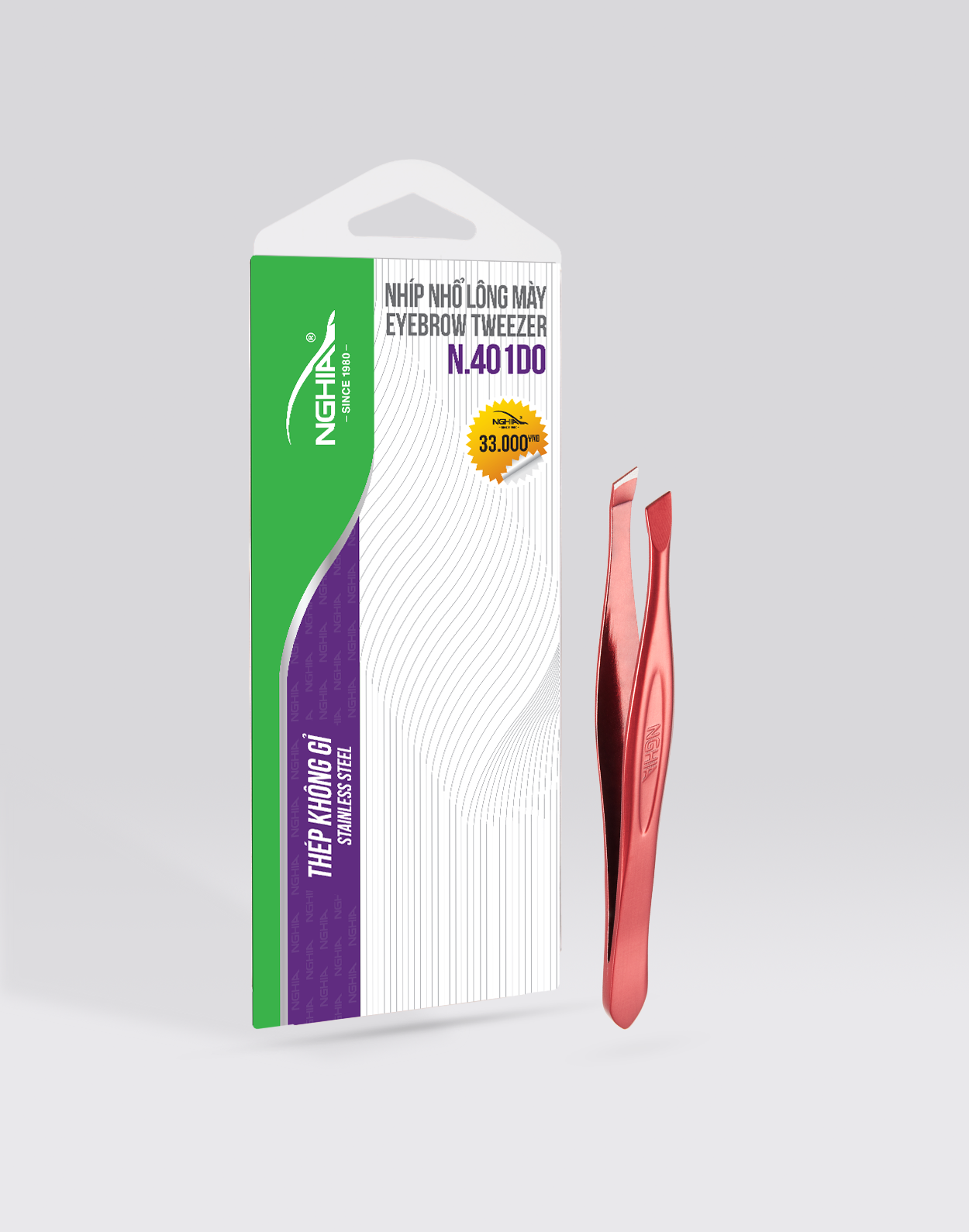  Nhíp nhổ lông mày Kềm Nghĩa nhiều màu N.401 