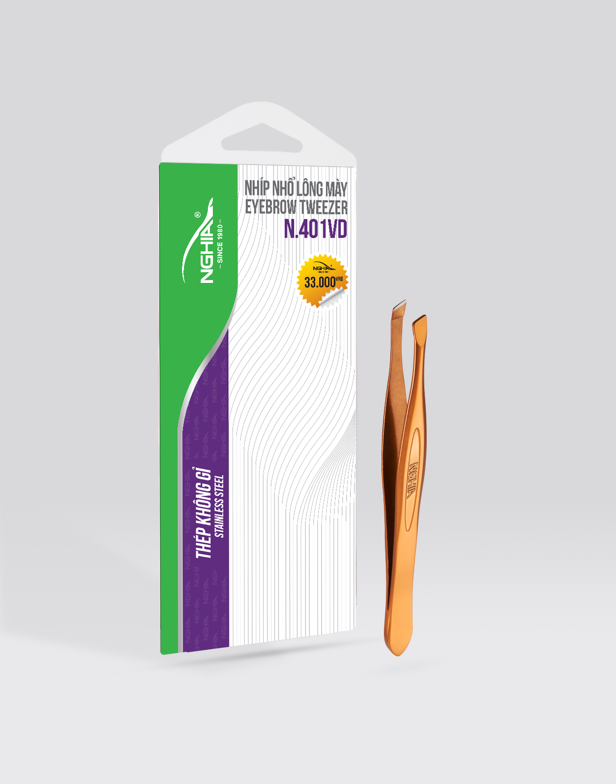  Nhíp nhổ lông mày Kềm Nghĩa nhiều màu N.401 