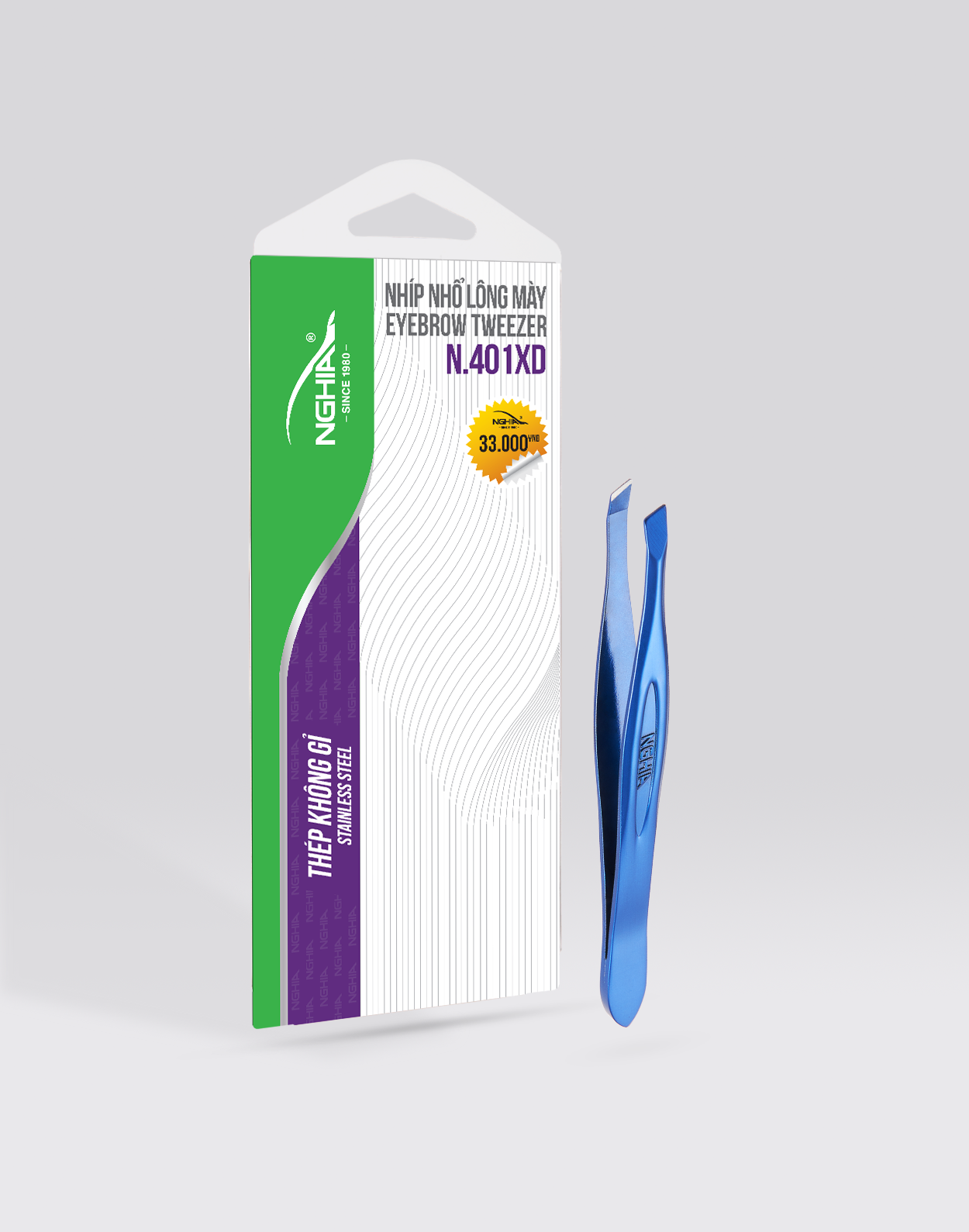  Nhíp nhổ lông mày Kềm Nghĩa nhiều màu N.401 