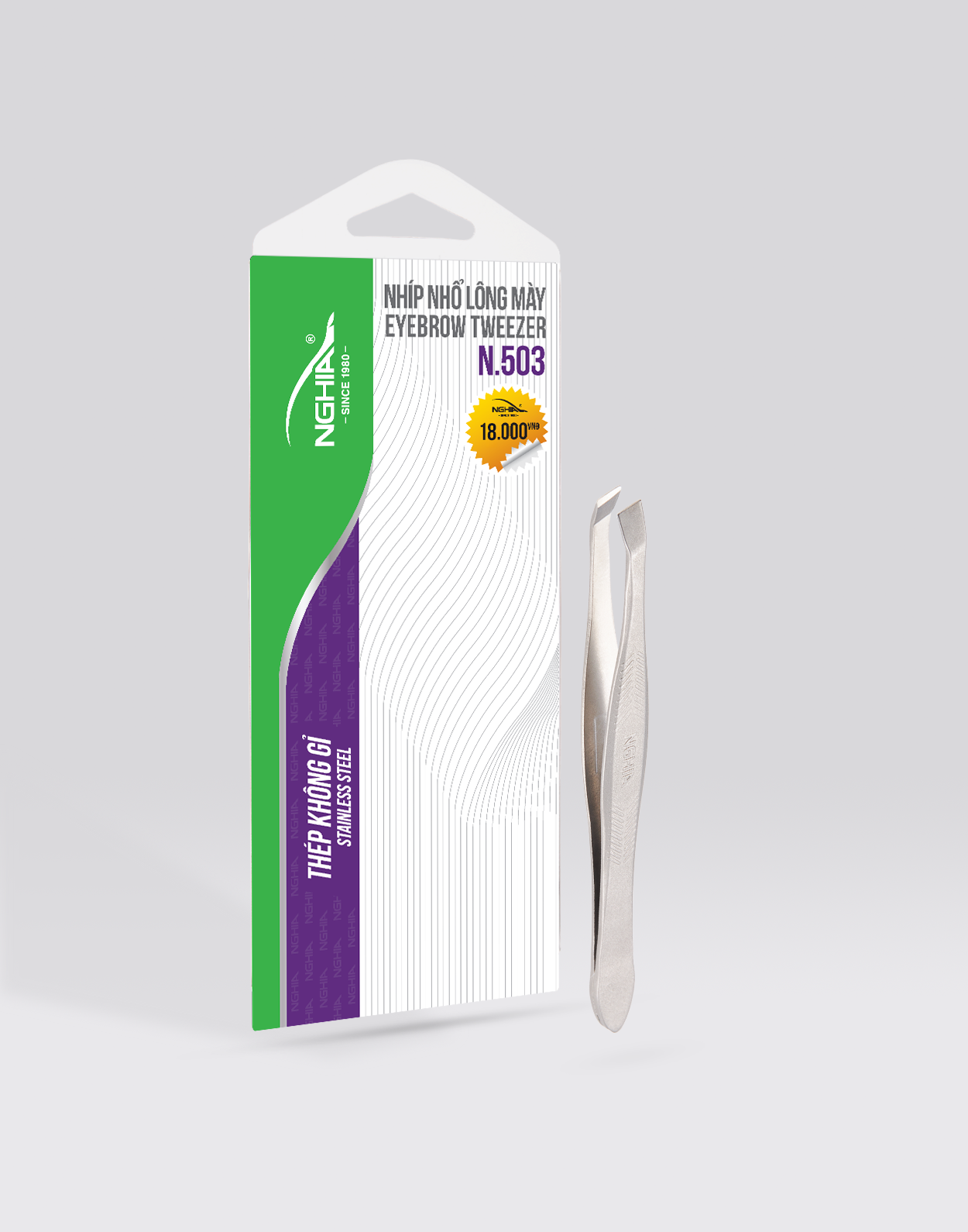  Nhíp nhổ lông mày Kềm Nghĩa N.503 