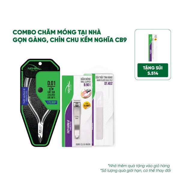  Combo Chăm móng tại nhà gọn gàng, chỉn chu Kềm Nghĩa CB09 