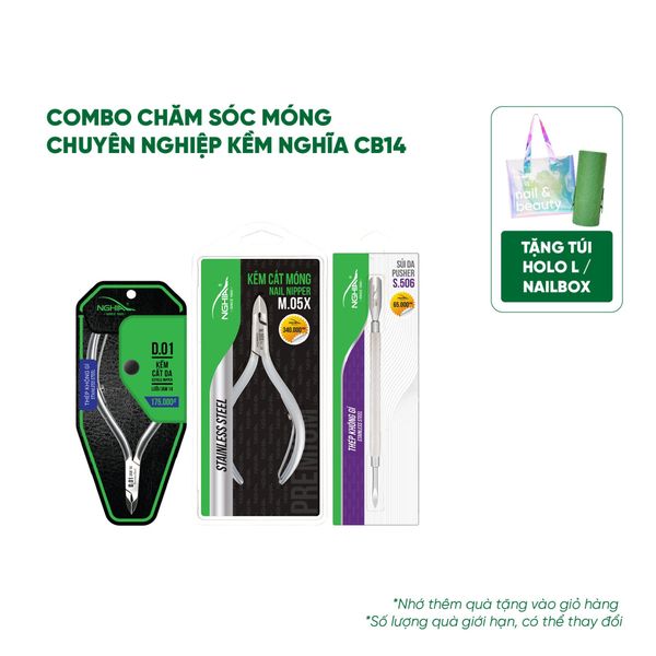  Combo Chăm sóc móng chuyên nghiệp Kềm Nghĩa CB14 
