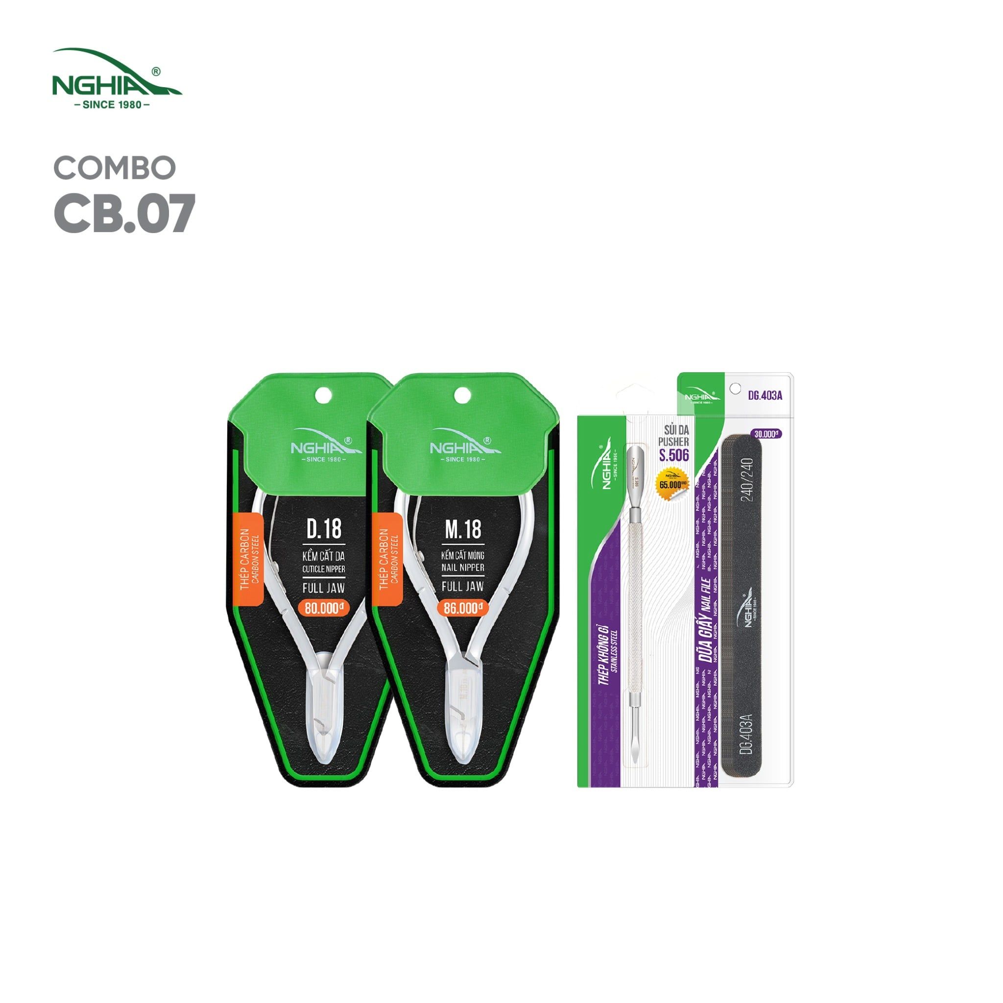  Combo Dụng cụ làm Nail cho Thợ, Học Viên  Kềm Nghĩa CB07 