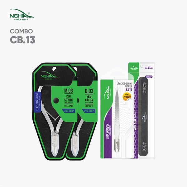  Combo Chăm Móng Tại Nhà Chuẩn Tiệm Nail Kềm Nghĩa CB13 