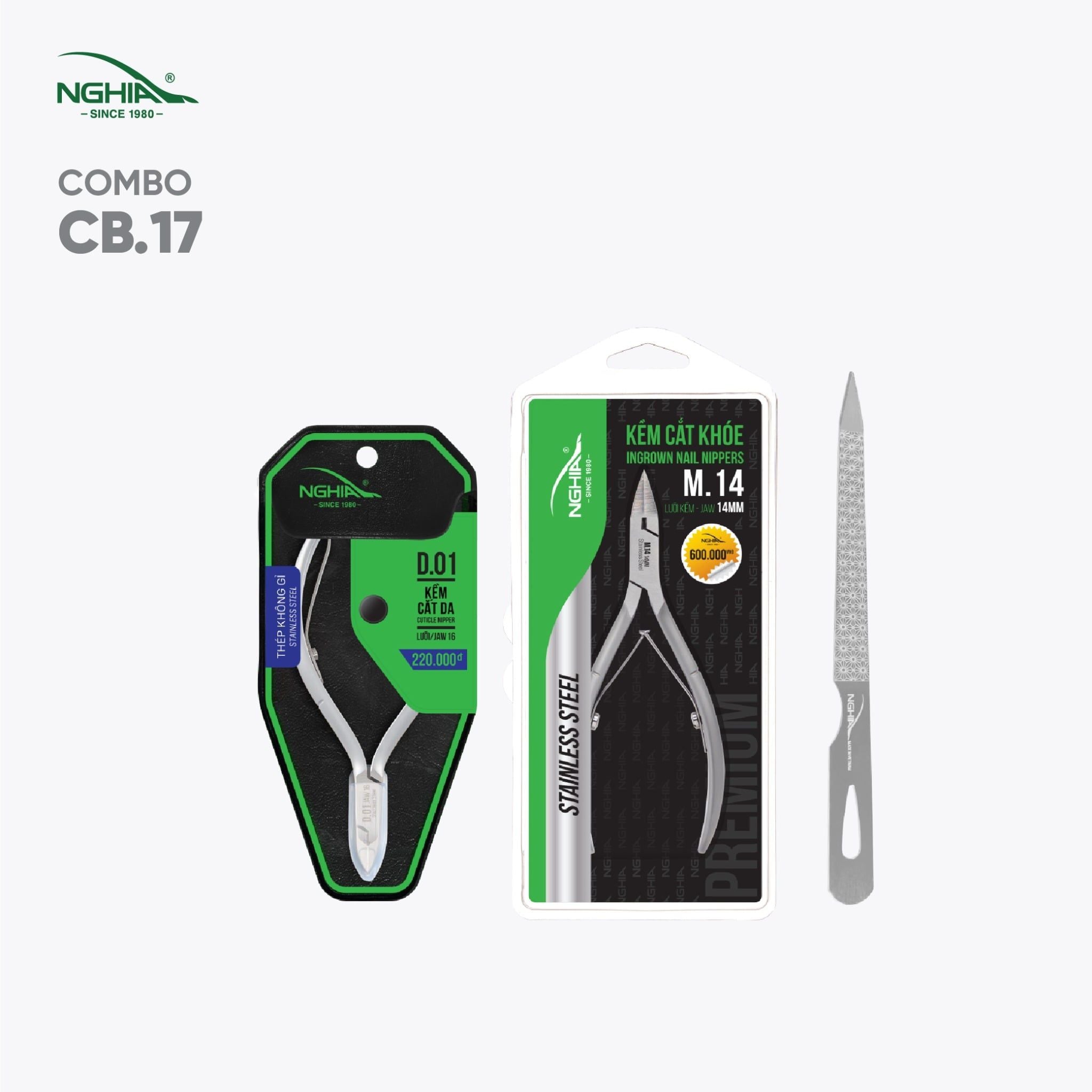  Combo 3 Món Lấy Khóe 2 Kềm Nghĩa CB17 