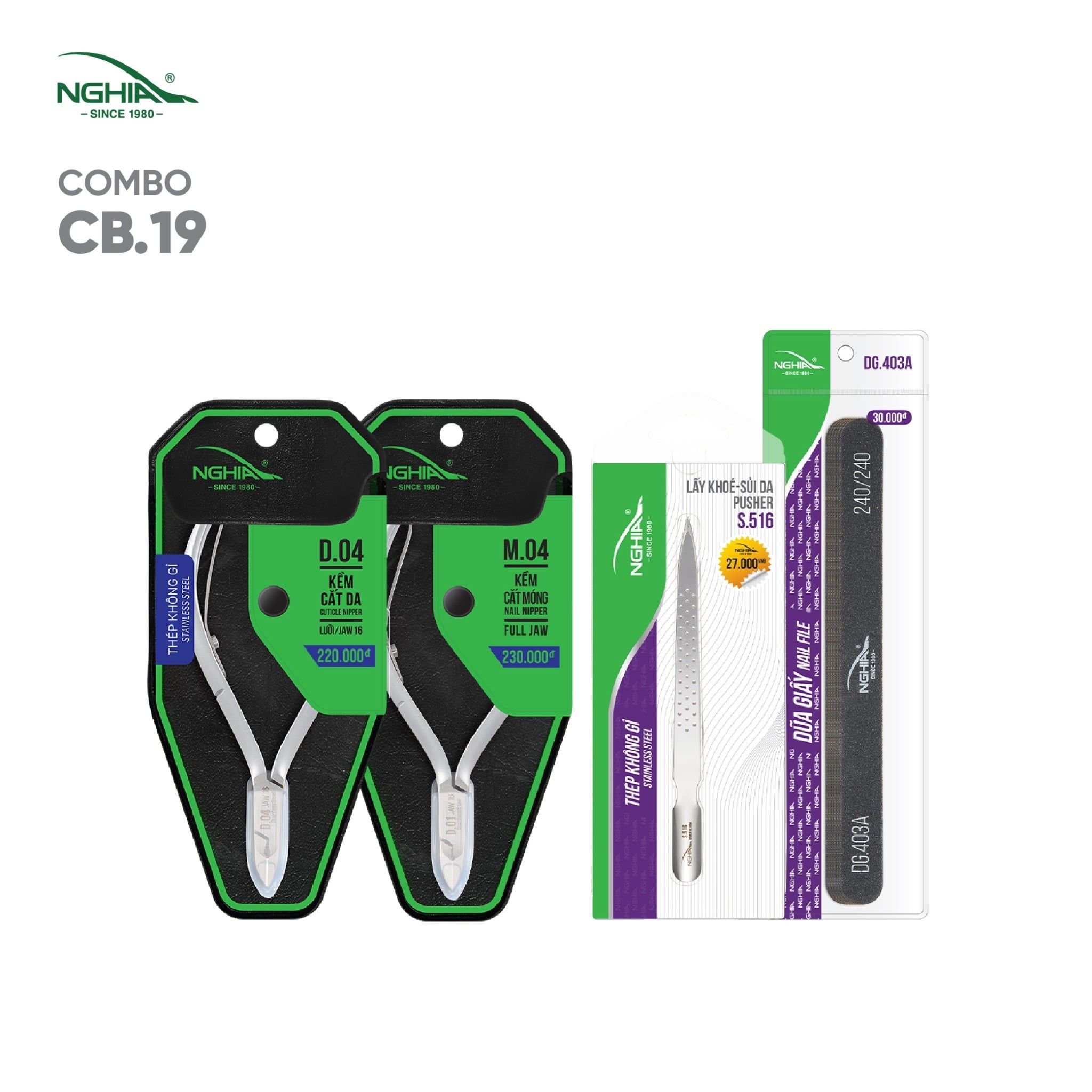  Combo Làm Nail Đầy Đủ Mang Đi Tiệm Kềm Nghĩa CB19 