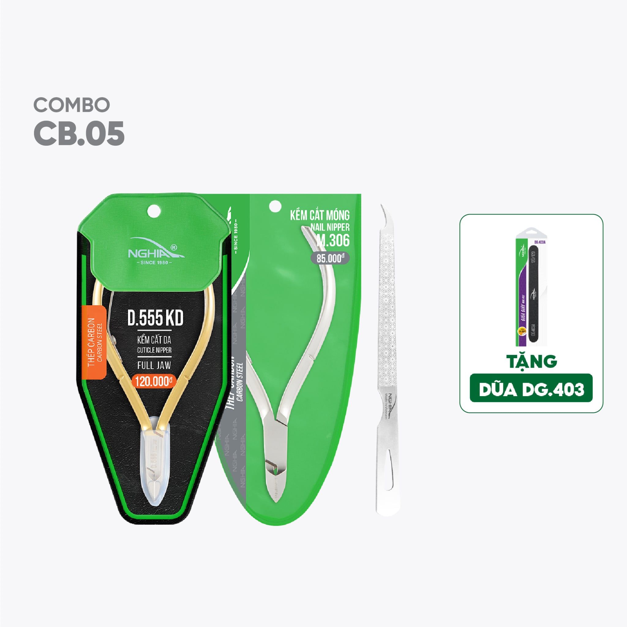  Combo Dụng Cụ Làm Nail Dành Cho Thợ, Học Viên Kềm Nghĩa CB05 