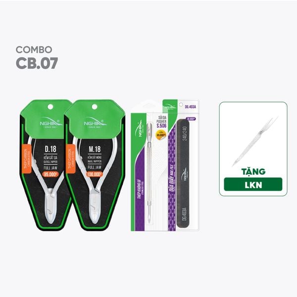  Combo Dụng Cụ Làm Nail Cho Thợ, Học Viên Kềm Nghĩa CB07 
